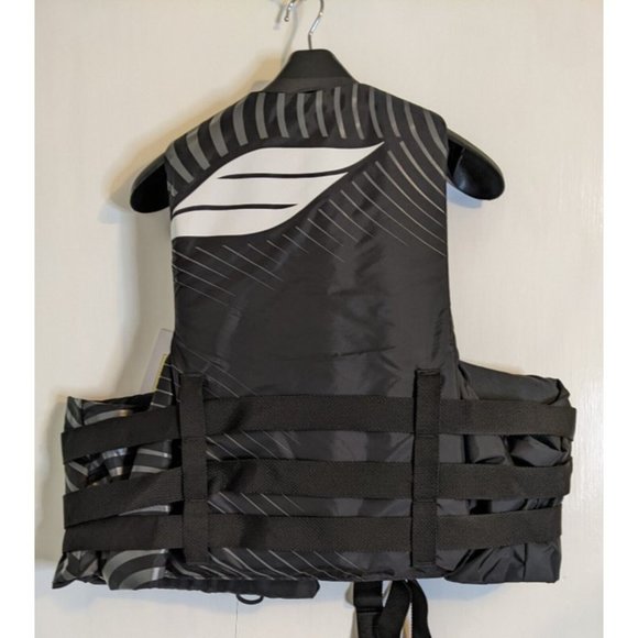 SLIPPERY Super X Large LIFE JACKET Personal Flotation Device BLACK Chest 50-60" - Picture 2 of 8